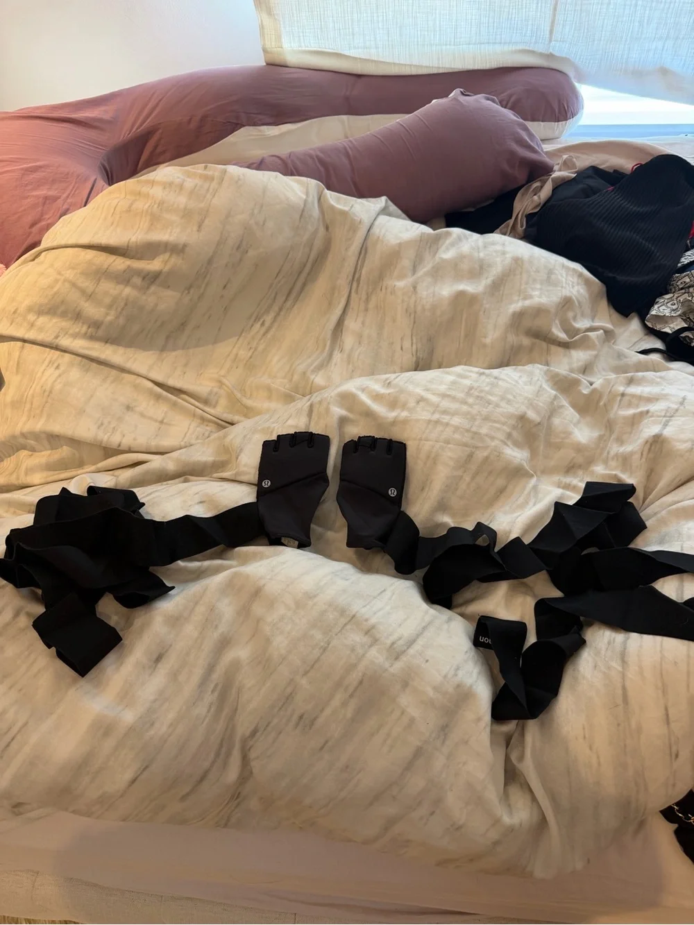 lululemon athletica Black Fingerless Boxing Wraps